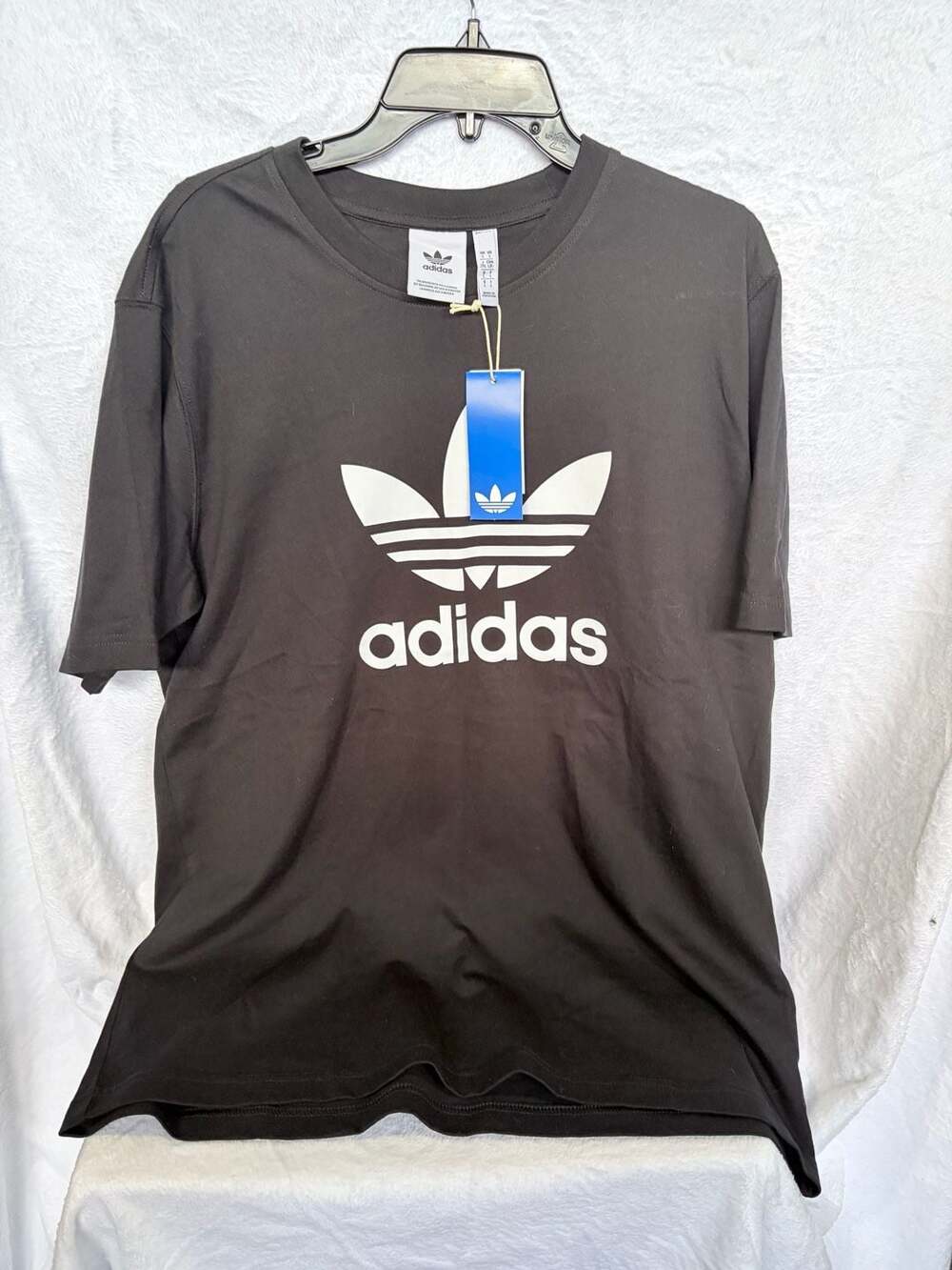 Adidas Adicolor Trefoil Tee Size L Black White Short Sleeve T-Shirt New